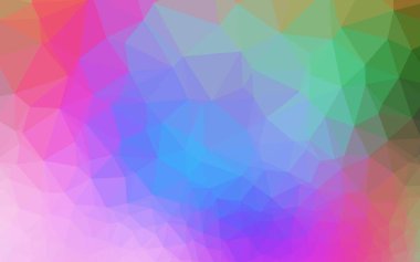 Açık Çokrenkli, Gökkuşağı vektör üçgeni mozaik örtüsü. Parlak renkli bir illüstrasyonla yepyeni bir tarz. İşiniz için yepyeni bir tasarım..