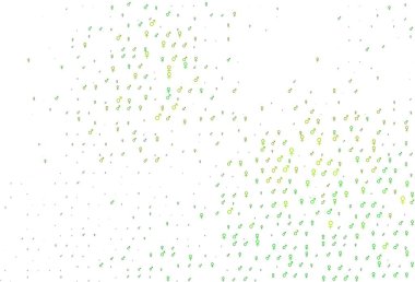 Açık yeşil, cinsiyet faktörlü sarı vektör deseni. Renkli cinsiyet sembollü soyut illüstrasyon. Uniseks duvar kağıtları için modern tasarım.