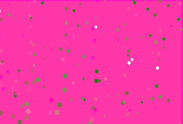 浅粉色 绿色矢量图案与圆形的多角形风格 摘要用圆弧 三角形 立方体抽象梯度图解 横幅的最佳设计 — 图库矢量图片