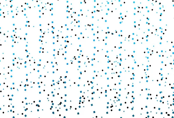 Világos Kék Vektorfedél Többszögletű Körökben Illusztráció Színes Körökkel Háromszögekkel Téglalapokkal — Stock Vector