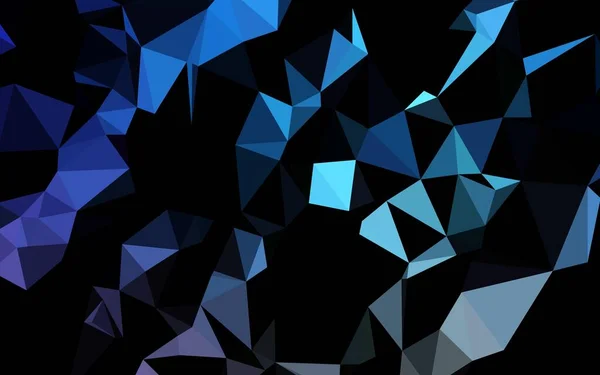 Textura Poligonal Abstracta Vectorial Azul Oscuro Ilustración Colorida Estilo Abstracto — Vector de stock