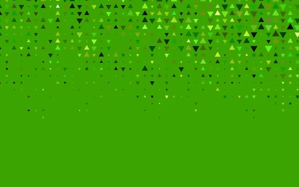Světle Zelené Vektorové Uspořádání Čarami Trojúhelníky Abstraktní Gradient Ilustrace Trojúhelníky — Stockový vektor