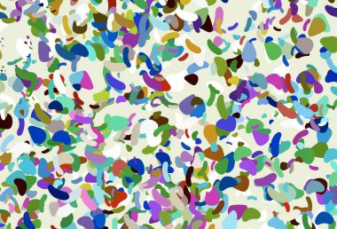 Aydınlık Çokrenkli, soyut biçimlere sahip Gökkuşağı vektör arkaplanı. Soyut gradyan şekilli basit renkli çizimler. Duvar kağıtları için zarif tasarım.