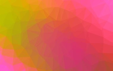 Açık Kırmızı, Sarı vektör üçgen mozaik doku.