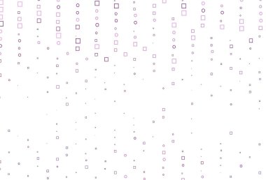 Açık pembe, dikdörtgenli, kare şeklinde mavi vektör düzeni. Renkli dikdörtgenlerle modern soyut çizimler. Reklamınız, posteriniz, afişiniz için en iyi tasarım.