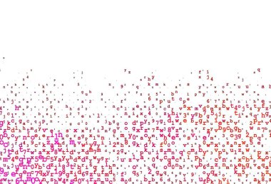 Ayrı harflerle açık siyah vektör şablonu. Beyaz arkaplanda gradyanı olan renkli alfabe işaretleri. Kalıp okul ve dil bilgisi siteleri için kullanılabilir.