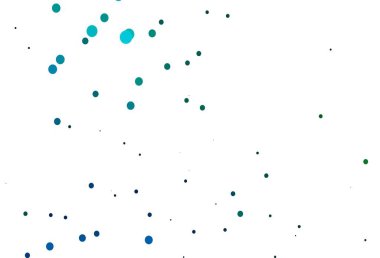 Açık mavi, diskli yeşil vektör dokusu. Soyut arka planda bulanık kabarcıklar ve renkli gradyan. Posterler, afişler için tasarım.