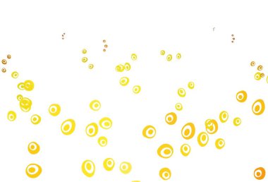 Dairesel hafif turuncu vektör şablonu. Doğa tarzında renkli baloncuklu soyut illüstrasyon. İş reklamları için tasarım.