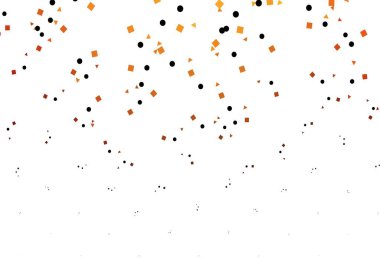 Açık Kırmızı, sarı vektör arkaplanı çizgiler, daireler, eşkenar dörtgenler. Küreler, kareler ve çizgilerle soyut çizimler. Web siteleri için şablon kullanılabilir.