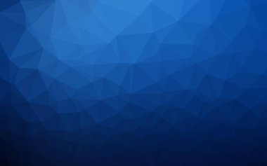 Koyu mavi vektör düşük poli düzeni.