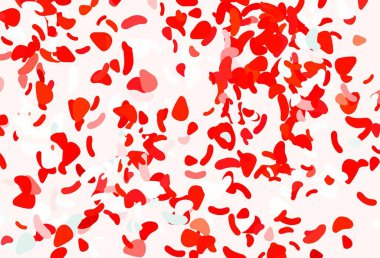 Soyut şekilli açık kırmızı vektör arkaplanı. Renkli rastgele şekillerle modern soyut illüstrasyon. Web siteniz için basit tasarım.