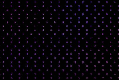 Koyu pembe, ABC sembollü mavi vektör deseni. ABC İngilizce sembollü modern geometrik çizim. Bu model reklam, broşür ve eğitim broşürleri için kullanılabilir..