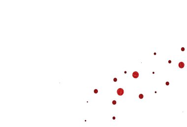 Lekeli kırmızı vektör kaplaması. Bulanık yağmur damlaları olan soyut bir çizim. Güzel web siteleri için desen.