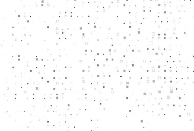 Light Silver, gri vektör kapağı çok kenarlı. Renkli dikdörtgenlerle modern soyut çizimler. Web siteleri, iniş sayfaları için desen.