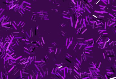 Renkli çizgileri olan açık mor vektör dokusu. Sopalı modern geometrik soyut çizim. TV reklamları için arkaplan.