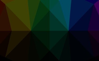 Koyu Çokrenkli, Gökkuşağı vektörü çokgen şablon.