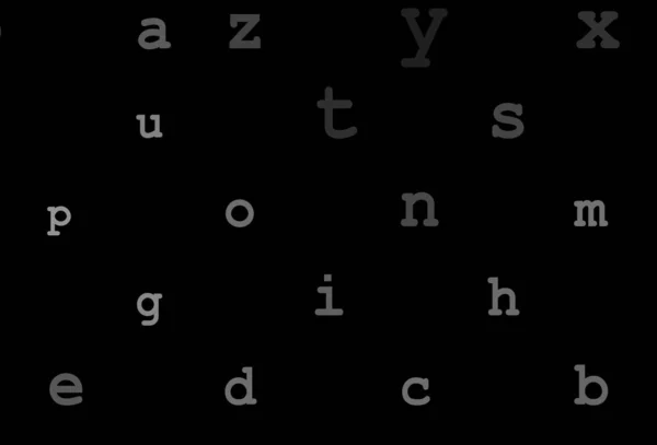 Plata Oscura Cubierta Vectorial Gris Con Símbolos Ingleses Ilustración Brillante — Archivo Imágenes Vectoriales