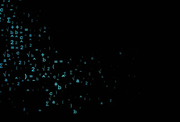 Темно Синий Векторный Рисунок Арифметическими Знаками Яркая Красочная Иллюстрация Изолированными — стоковый вектор