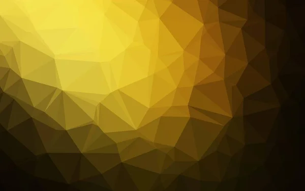 Dark Yellow Orange Vector Abstract Polygonal Layout — Stock Vector
