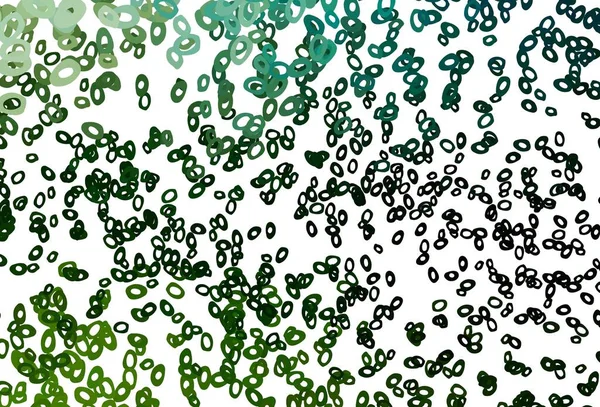 Dunkelgrüne Vektorschablone Mit Kreisen Abstrakte Illustration Mit Farbigen Blasen Naturstil — Stockvektor