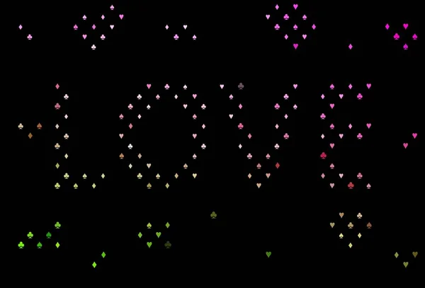 Σκούρο Ροζ Πράσινο Διανυσματικό Κάλυμμα Σύμβολα Τζόγου Θολή Διακοσμητική Σχεδίαση — Διανυσματικό Αρχείο