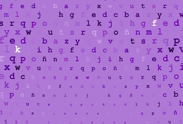 Светло Фиолетовая Векторная Компоновка Латинским Алфавитом Абстрактная Иллюстрация Цветным Латинским — стоковый вектор