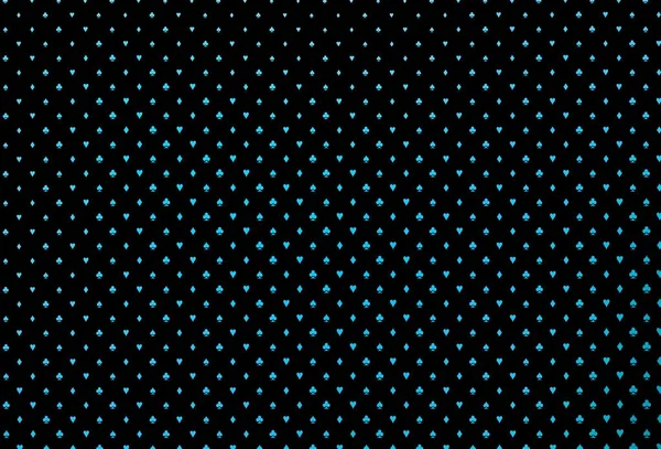 Темно Синій Векторний Фон Знаками Карт Розмитий Декоративний Дизайн Сердець — стоковий вектор