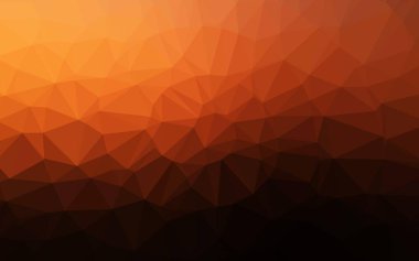 Koyu Turuncu vektör çokgen şablonu.