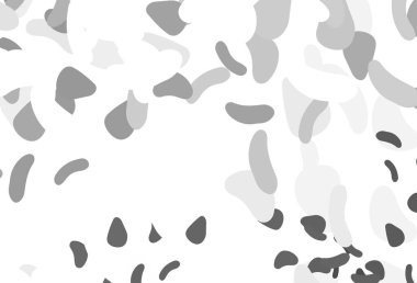 Light Silver, Memphis şekilli gri vektör şablonu. Soyut tarzda rengarenk gradyan şekilleri olan bir resim. İşiniz için en iyi akıllı tasarım.