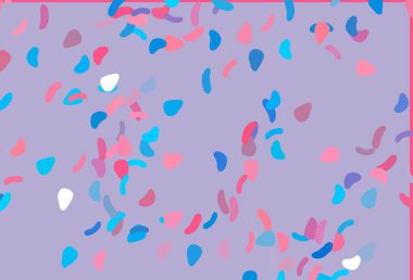 Açık mavi, soyut formlu kırmızı vektör arkaplan. Modern tarzda değişen renkli kaotik formlar. Web siteniz için basit tasarım.