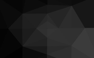 Koyu Gümüş, gri vektör parlayan üçgen şablon.