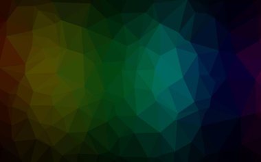 Koyu Çokrenkli, Gökkuşağı vektör çokgen soyut yerleşimi.