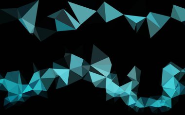 Işık Mavisi vektörü üçgen desen parlıyor.