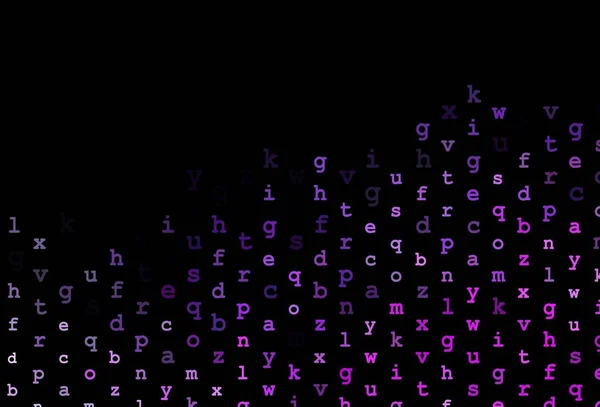 Fond Vectoriel Rose Foncé Bleu Avec Des Signes Alphabet Illustration — Image vectorielle