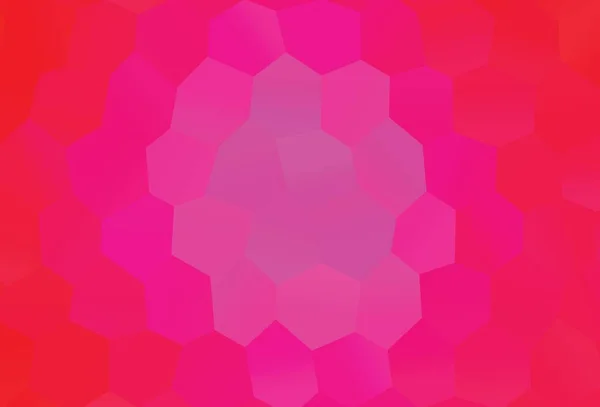 Padrão Vetor Rosa Claro Com Hexágonos Coloridos Glitter Ilustração Abstrata — Vetor de Stock