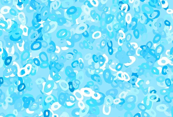 Bleu Clair Fond Vectoriel Jaune Avec Bulles Design Décoratif Flou — Image vectorielle