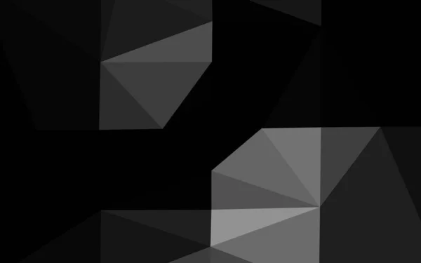 ダークシルバー グレーベクトル輝く三角形テンプレート — ストックベクタ
