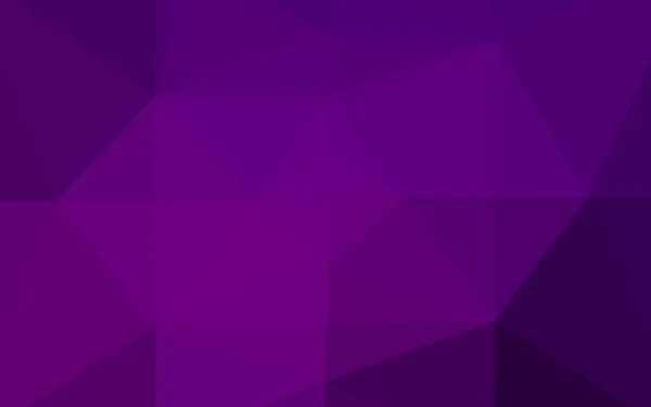 Dark Purple Vektor Abstraktes Mosaikmuster Leuchtende Illustration Die Aus Dreiecken — Stockvektor
