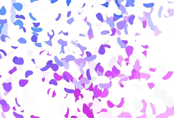 Açık Pembe, Memphis şekilli mavi vektör şablonu. Modern tarzda değişen renkli kaotik formlar. Web siteniz için basit tasarım.