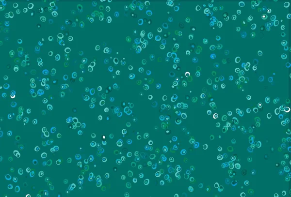 Modèle Vectoriel Bleu Clair Vert Avec Sphères Design Décoratif Flou — Image vectorielle