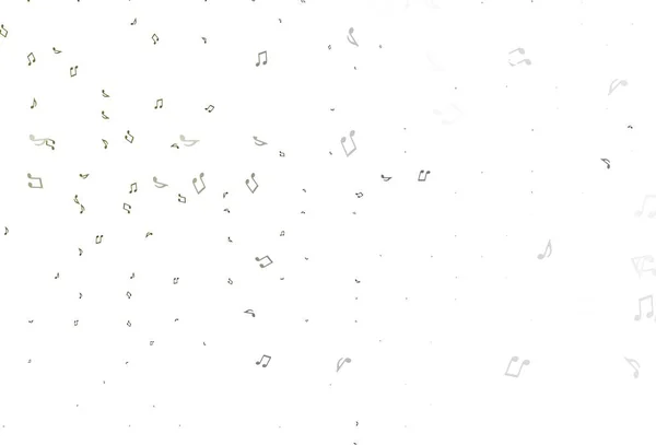 音楽記号とライトグリーンベクトルの背景 メロディキー付きのモダンな抽象的なイラスト 学校広告 小冊子のパターン — ストックベクタ