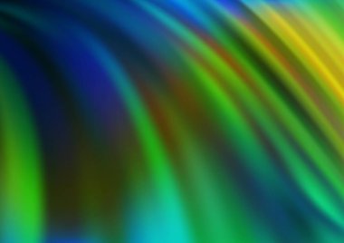 Koyu mavi, kıvrımlı daireli sarı vektör deseni.