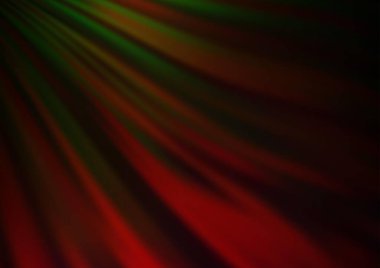 Koyu yeşil, eğri kurdeleli kırmızı vektör şablonu.