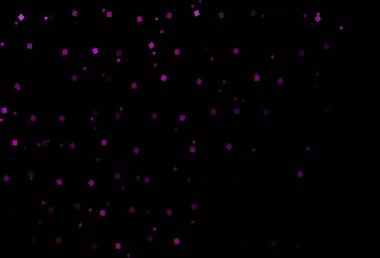 Koyu pembe, kristalli mavi vektör şablonu, daireler, kareler. Çemberler, üçgenler ve küplerle soyut gradyan çizimi. Reklamlar için desen.