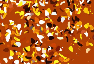 Memphis şekilli hafif turuncu vektör şablonu. Rastgele şekillerle soyut tarzda dekoratif tasarım. İşiniz için en iyi akıllı tasarım.