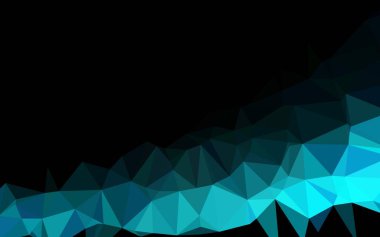 Koyu mavi vektör üçgen şablon parlıyor.