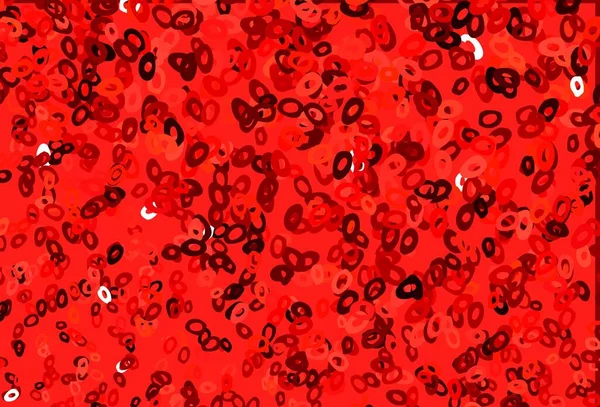 Светло Красная Векторная Компоновка Кружочками Блестящие Абстрактные Иллюстрации Размытыми Капельками — стоковый вектор