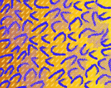 Kapak kumaşı iç mimari davetiye kartı için sarı arka plan sanat illüstrasyonuna sahip güzel yaratıcı soyut desen tasarımı 