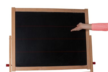 Çocuk - çocuk ile Blackboard - Cut outs.