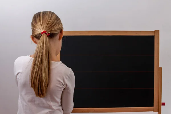 Children - Blackboard with child — Stock Photo, Image